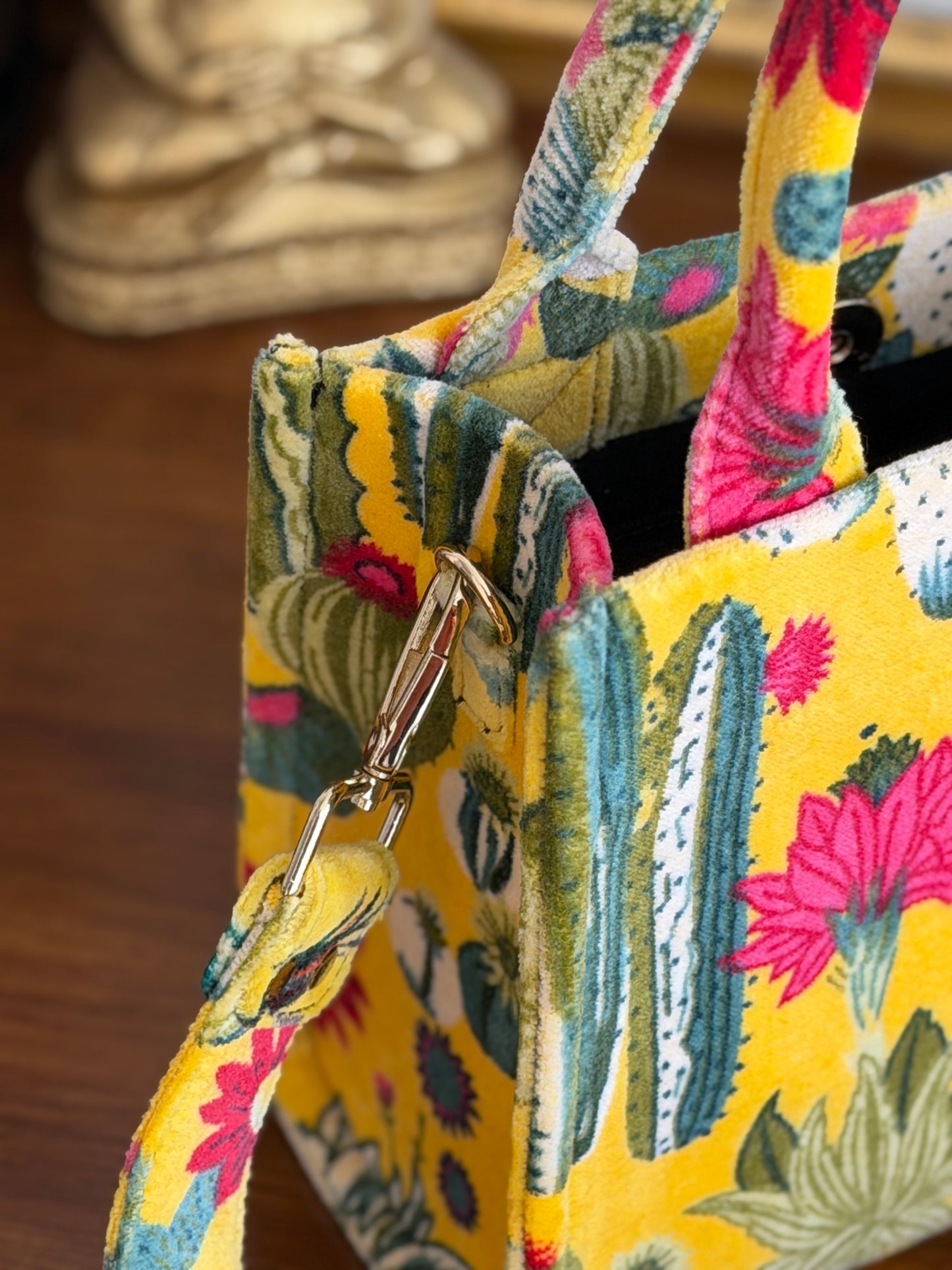 Velvet Mini Tote - Yellow