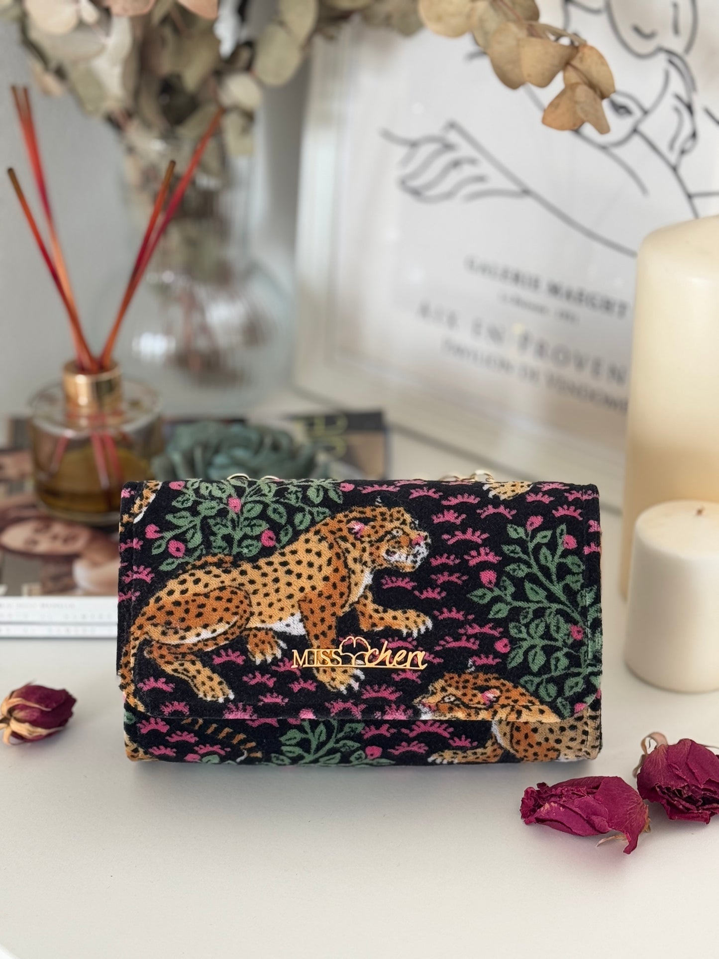 Black Velvet Cheetah Mini-Célie