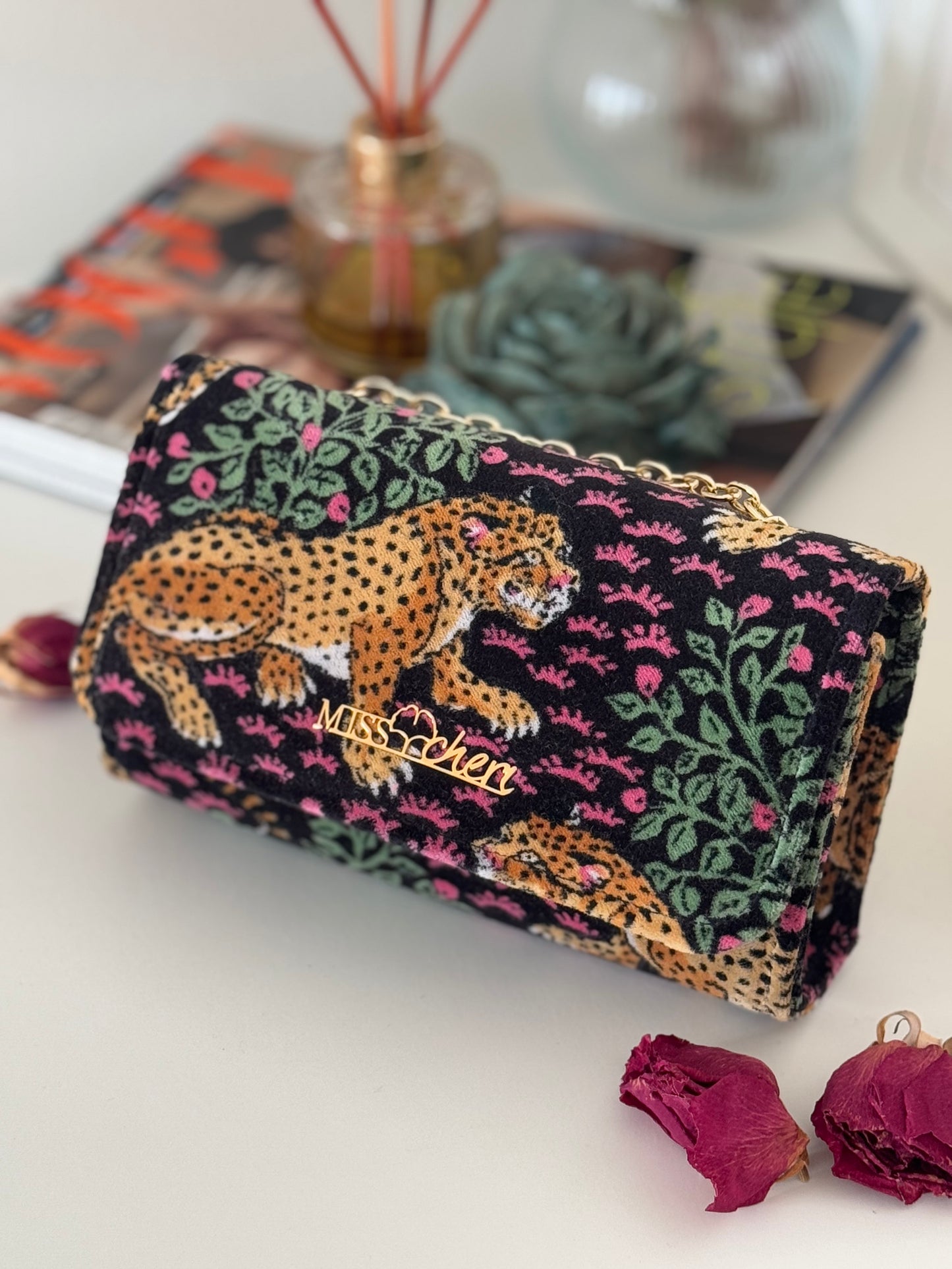 Black Velvet Cheetah Mini-Célie