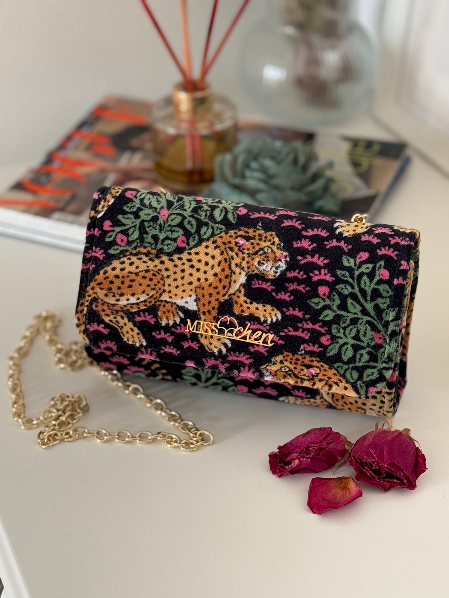 Black Velvet Cheetah Mini-Célie