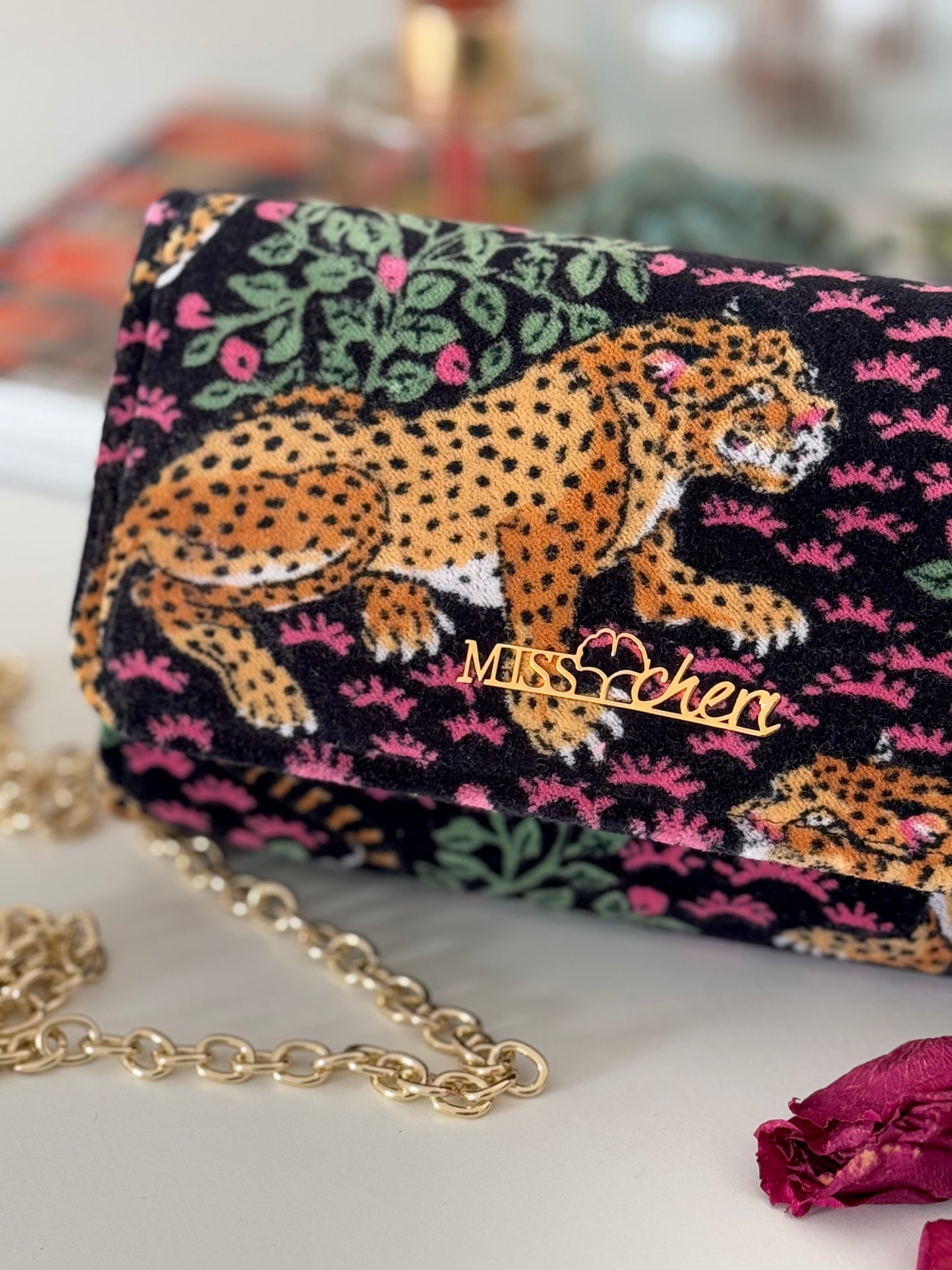 Black Velvet Cheetah Mini-Célie