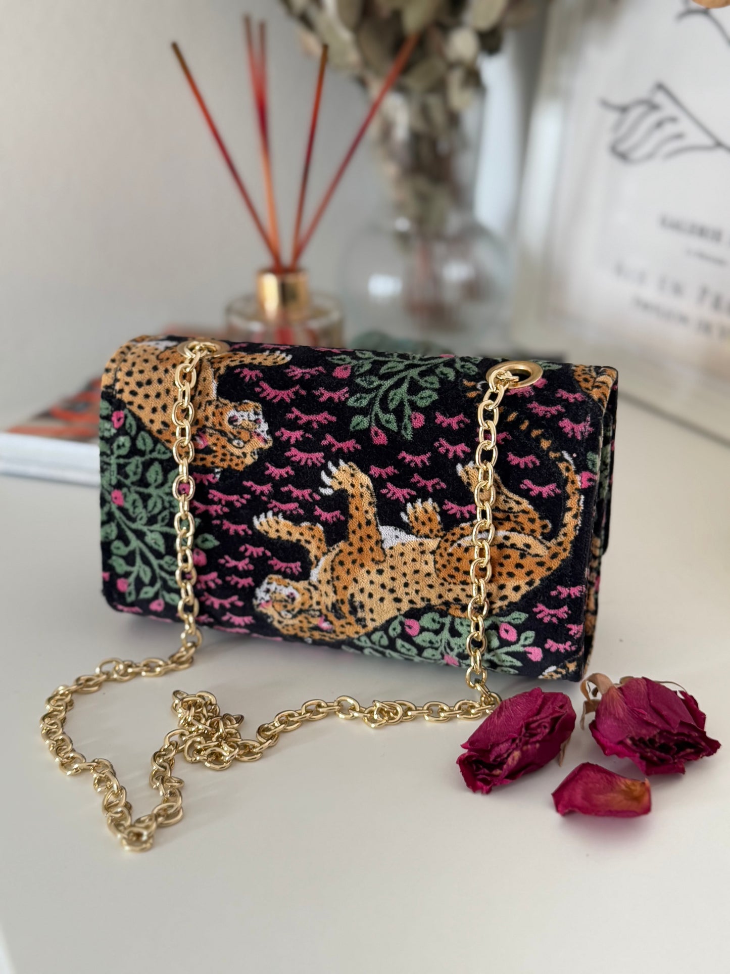 Black Velvet Cheetah Mini-Célie