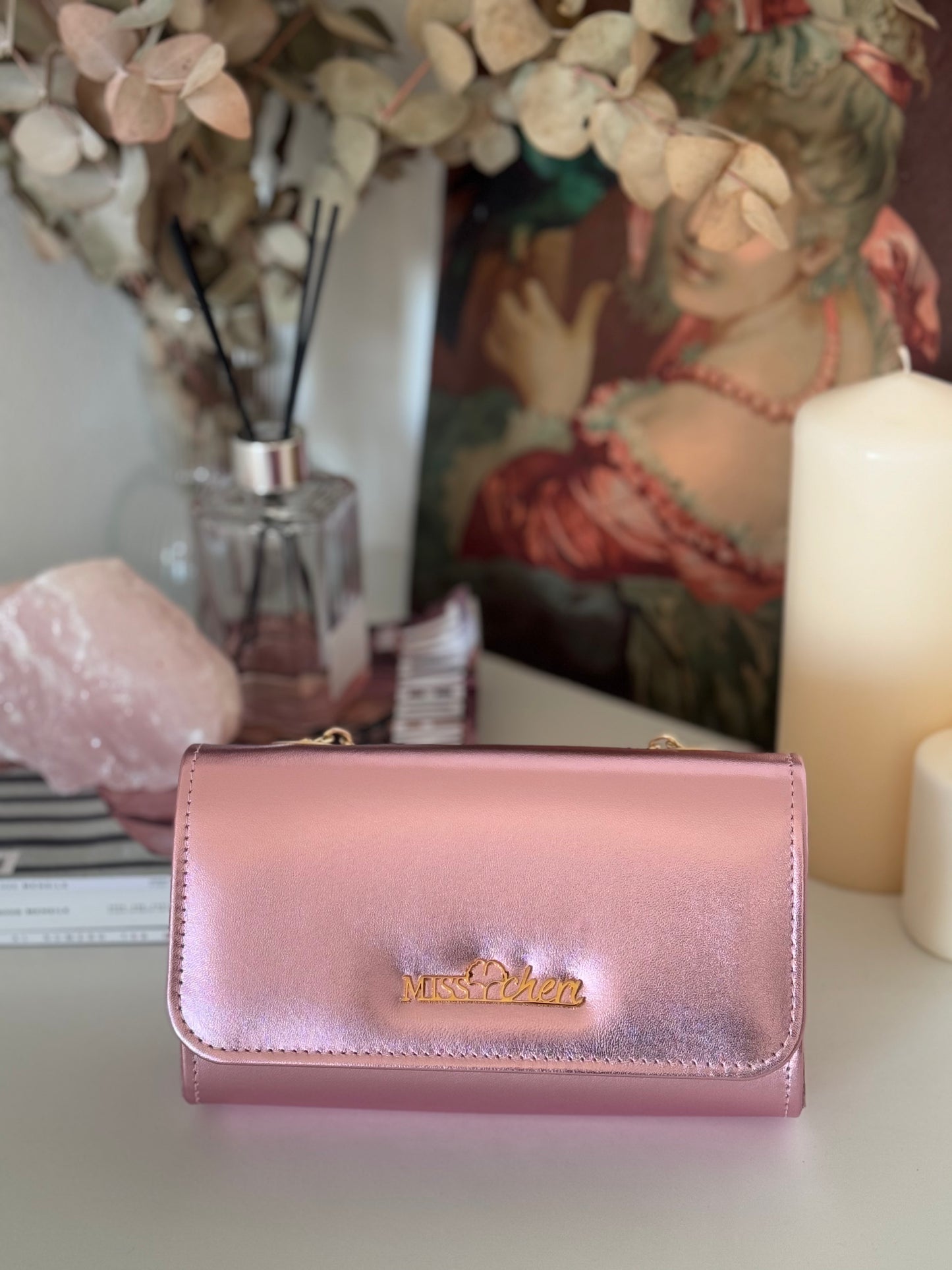 Pink Leather Mini Célie
