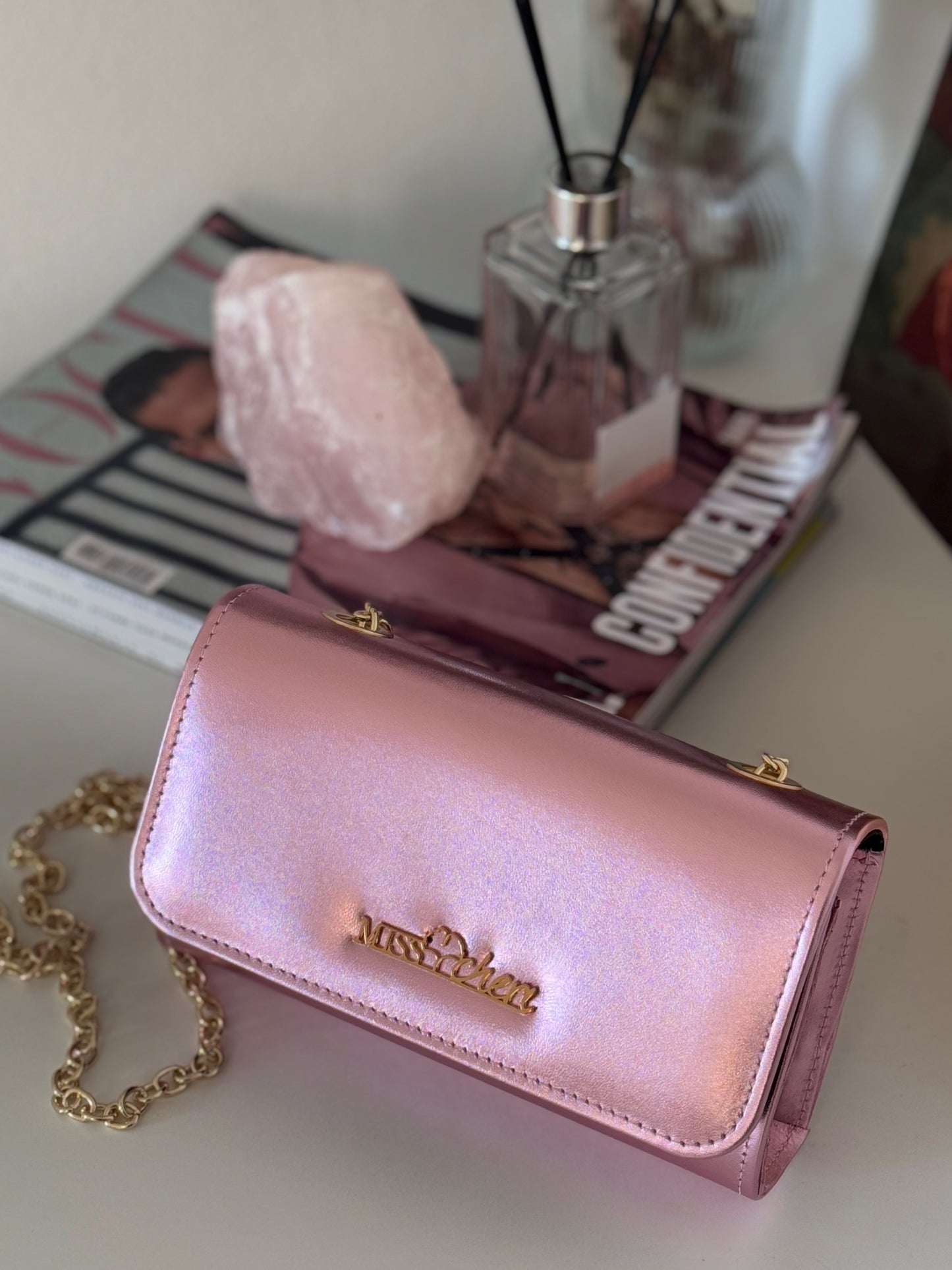 Pink Leather Mini Célie