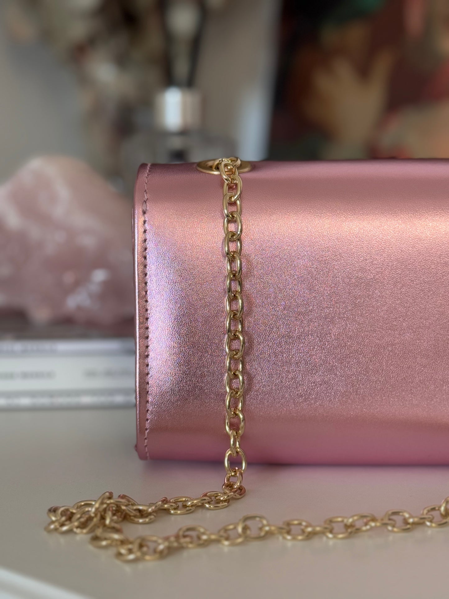 Pink Leather Mini Célie