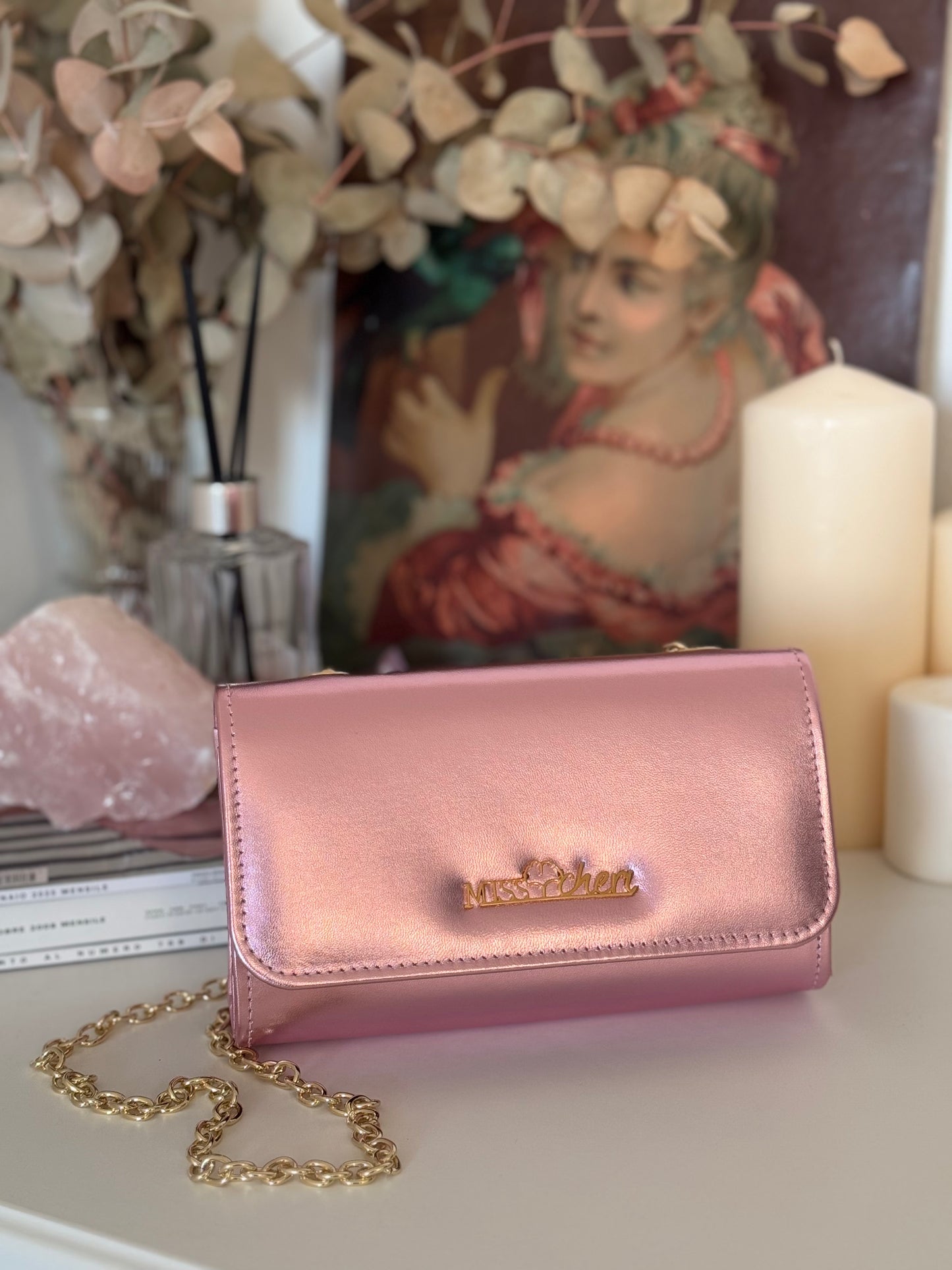 Pink Leather Mini Célie
