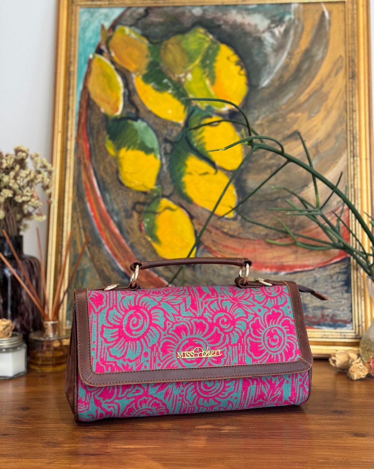 Mary Lou - Hot PInk & Denim Blue