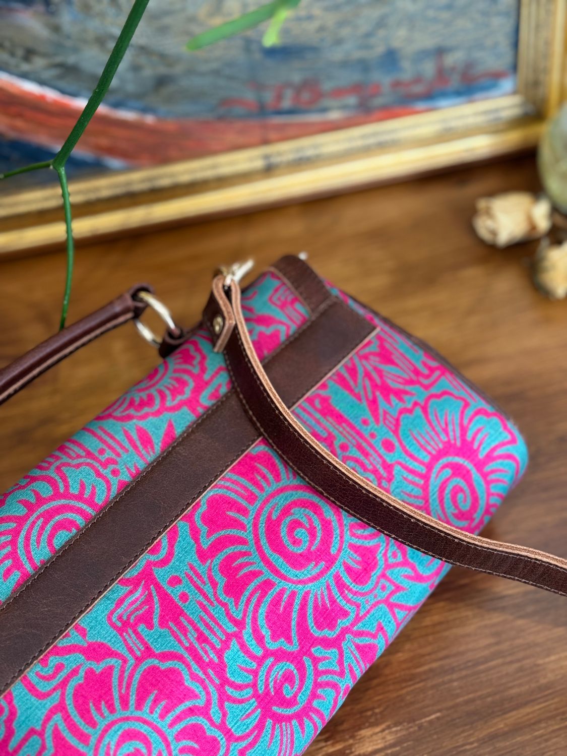 Mary Lou - Hot PInk & Denim Blue