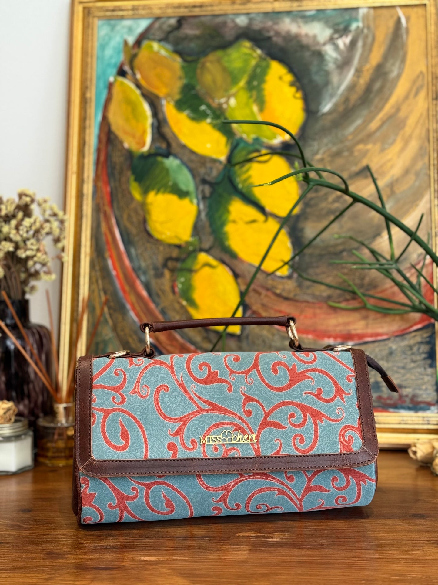 Mary Lou - Light Blue & Coral