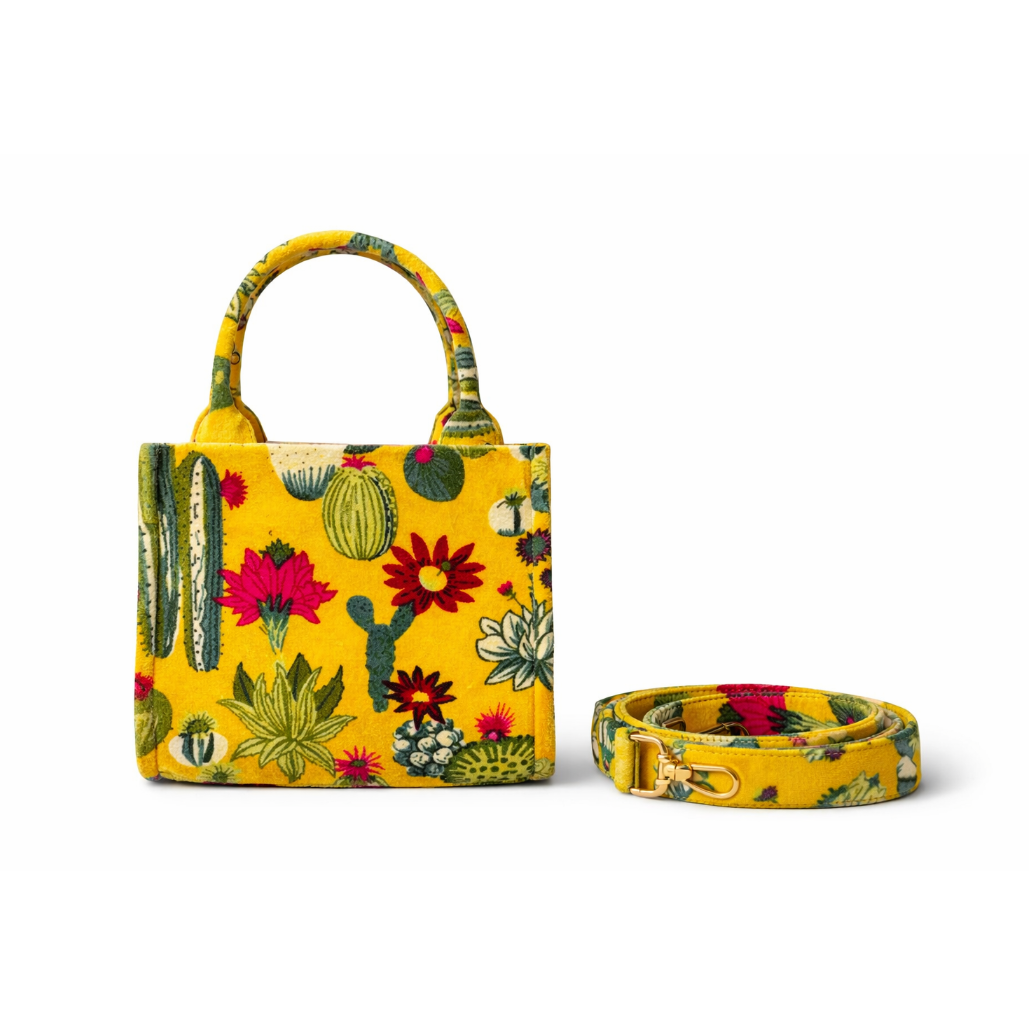 Velvet Mini Tote - Yellow