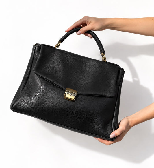 Duffy bag - Black genuine leather