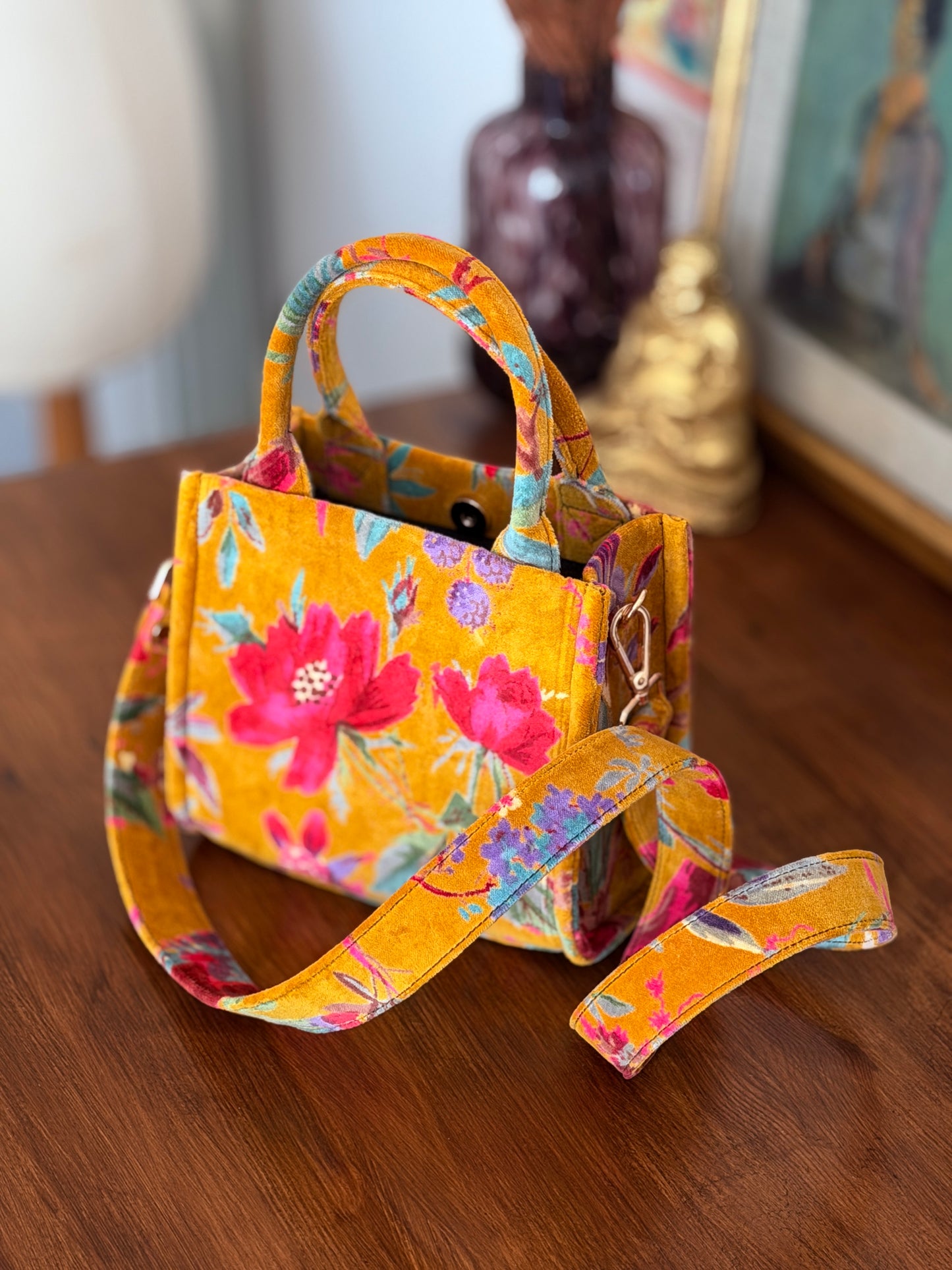 Velvet Mini Tote - Ochre