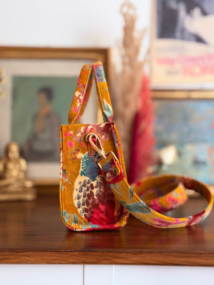 Velvet Mini Tote - Ochre