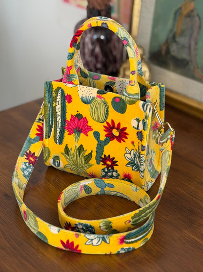 Velvet Mini Tote - Yellow