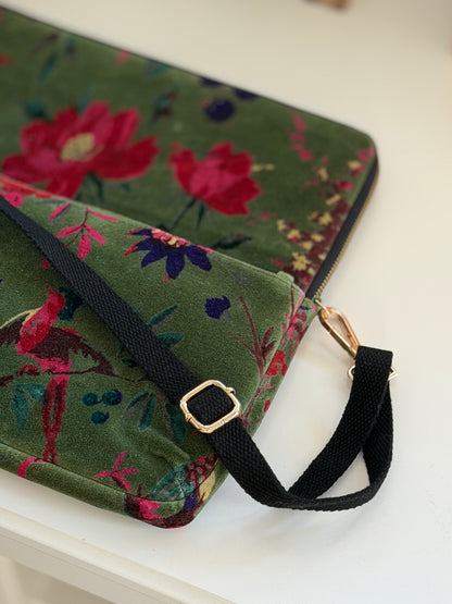 Laptop Case Bag - Green Velvet