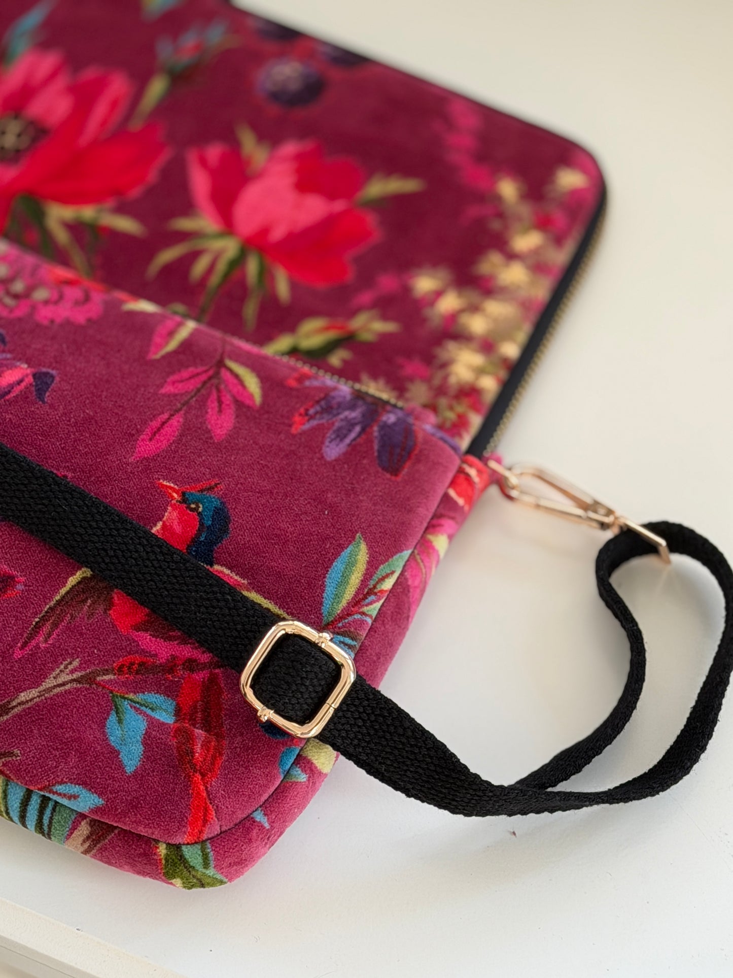 Laptop Case Bag - Burgundy Velvet
