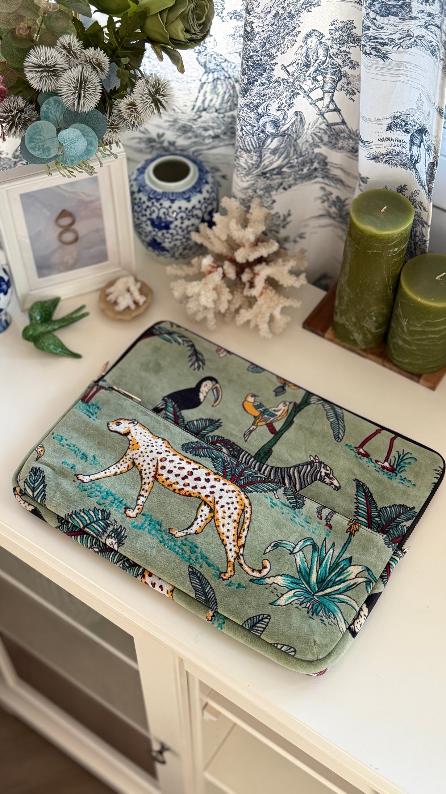 Laptop Case Bag - Aquamarine Jungle
