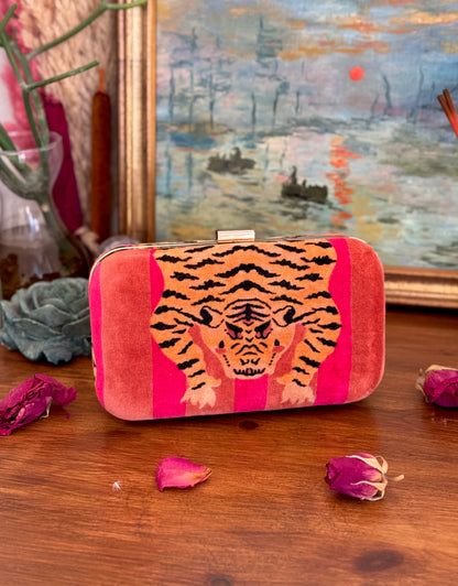 Clutch - Ochre Velvet Tiger