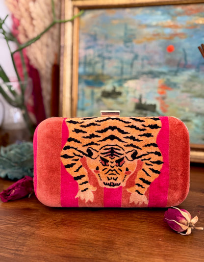 Clutch - Ochre Velvet Tiger
