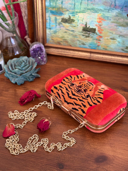 Clutch - Ochre Velvet Tiger