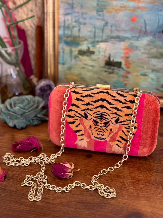 Clutch - Ochre Velvet Tiger