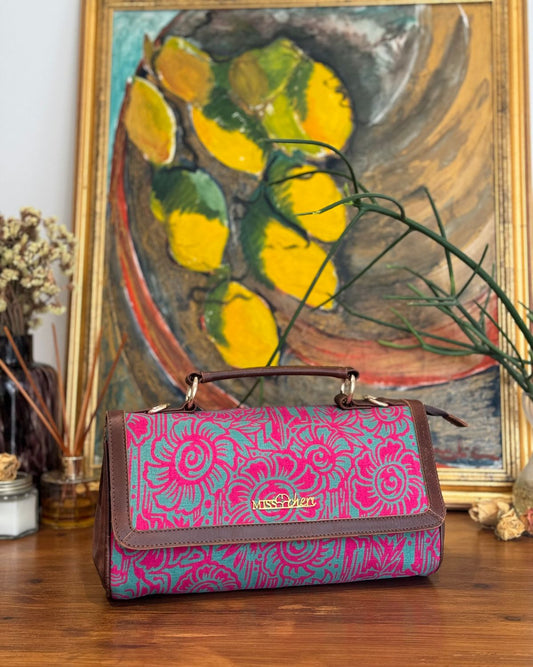 Mary Lou - Hot PInk & Denim Blue