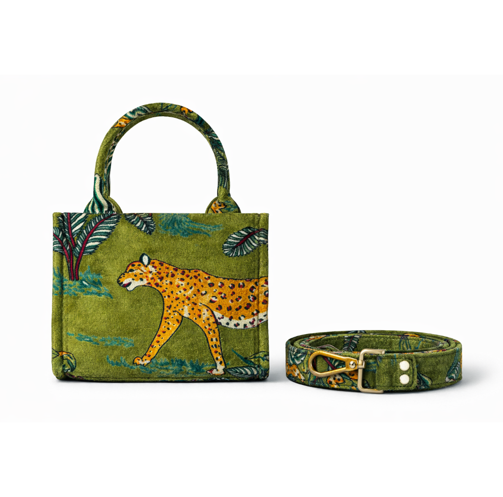 Velvet Mini Tote - Green