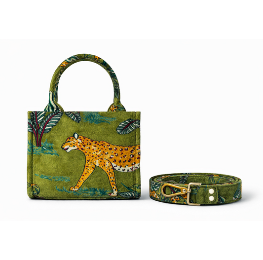 Velvet Mini Tote - Green