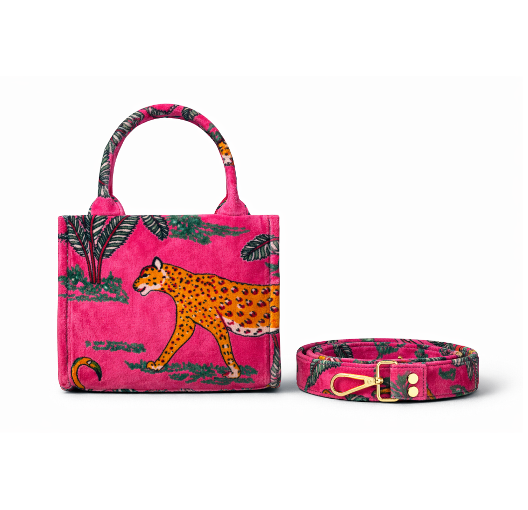 Velvet Mini Tote - Hot Pink