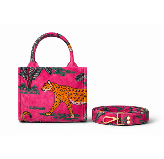 Velvet Mini Tote - Hot Pink