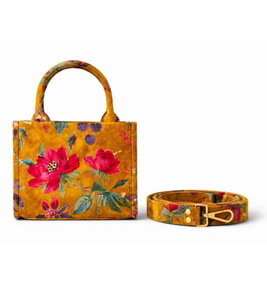 Velvet Mini Tote - Ochre