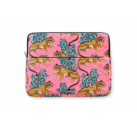 Laptop Case Bag - Pink Cheetah