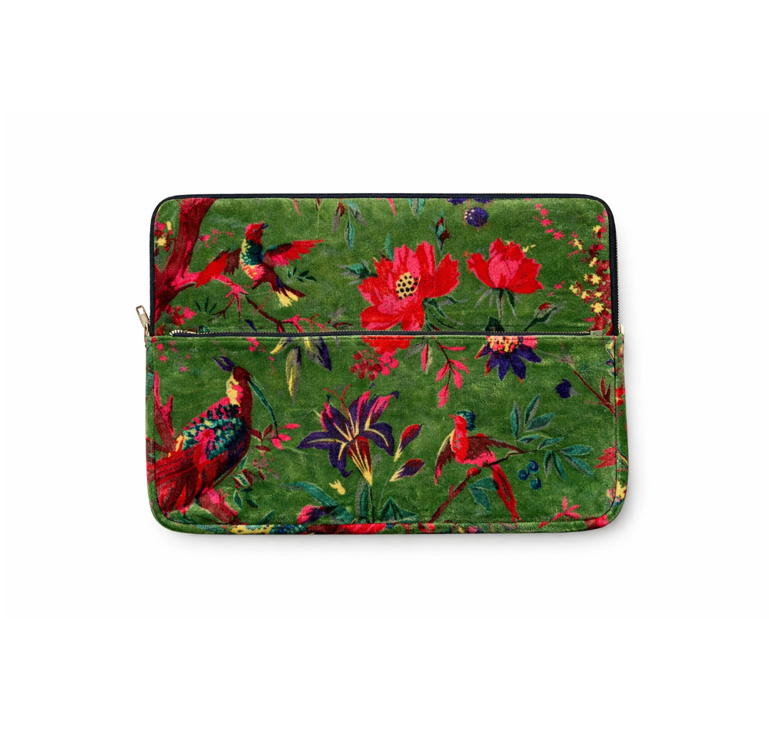 Laptop Case Bag - Green Velvet