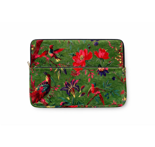Laptop Case Bag - Green Velvet
